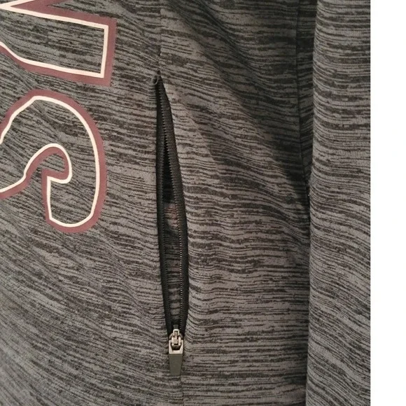 Pel Athletic Womens Lions Full Zip Track Jacket Gray Space Dye Small - Picture 6 of 7